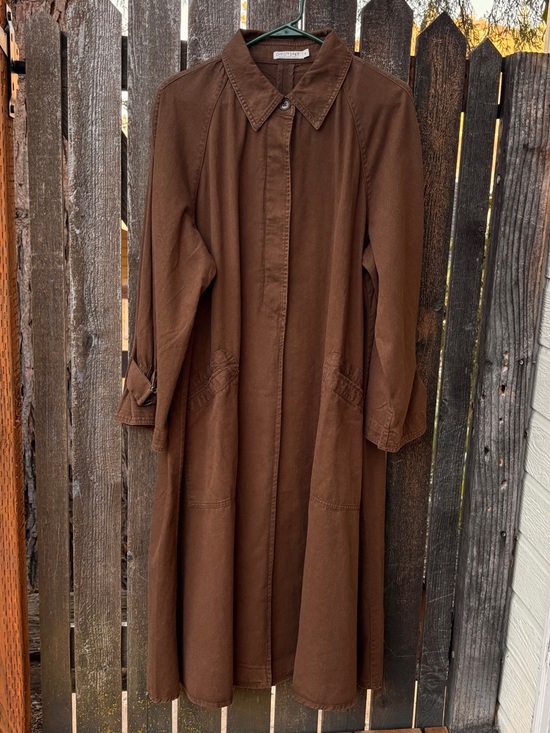 Christy Dawn Jackets & Blazers - Christy Dawn The Leona Trench In Coffee Brown Organic Cotton Sz XL